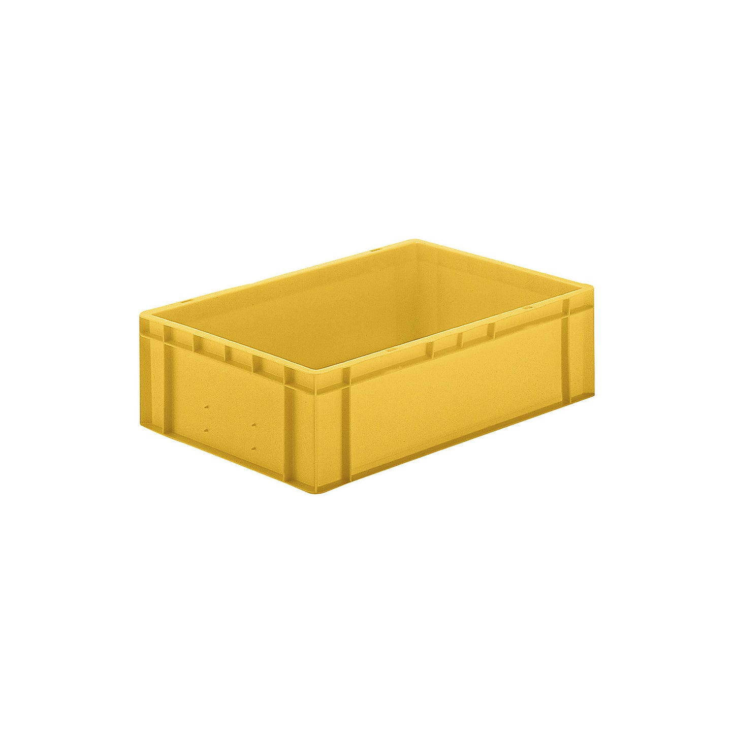 Euro stacking container, closed walls and base, LxWxH 600 x 400 x 175 mm, yellow, pack of 5.
