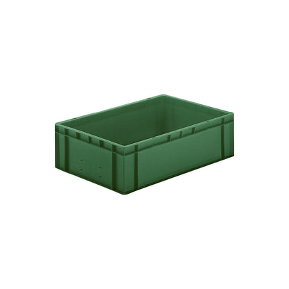 Euro stacking container, closed walls and base, LxWxH 600 x 400 x 175 mm, green, pack of 5.