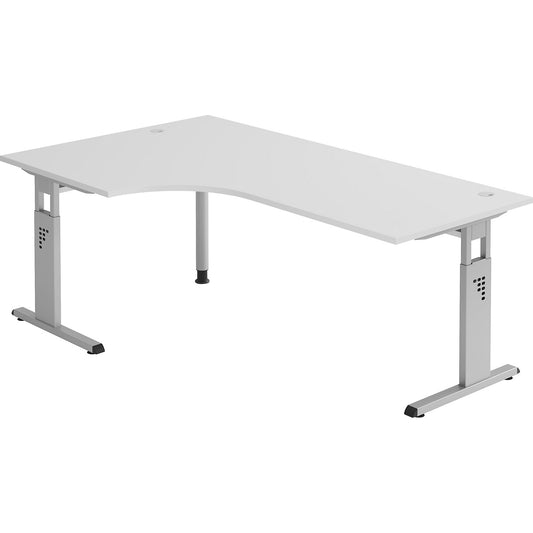 Free form table, height adjustable, 680 - 760 mm, WxD 2000 x 1200 mm, light grey.