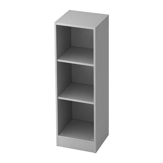 Office shelf unit, 2 shelves, width 406 mm, light grey.