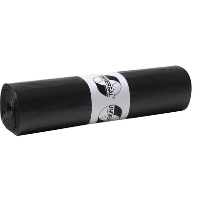 Waste sacks, HDPE, 120 L, 23 µm, WxL 700 x 1100 mm, pack of 500, black.