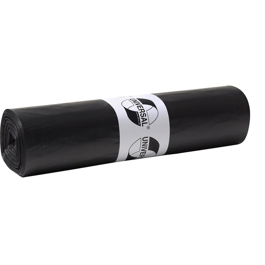 Waste sacks, HDPE, 120 L, 23 µm, WxL 700 x 1100 mm, pack of 500, black.