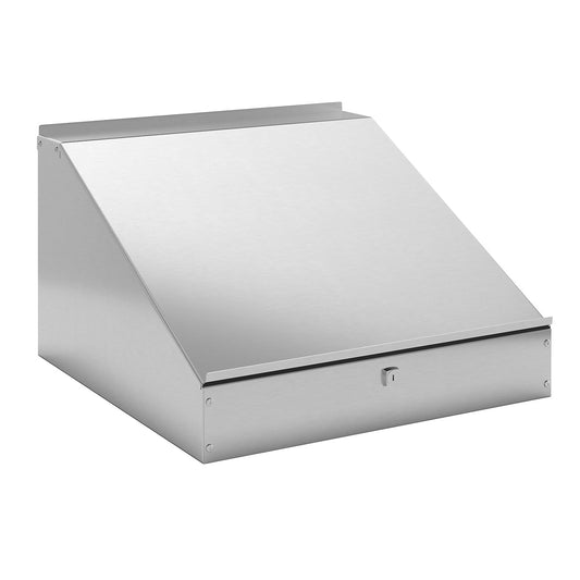 Add-on desk, stainless steel, for 500 mm wide tool cupboard.