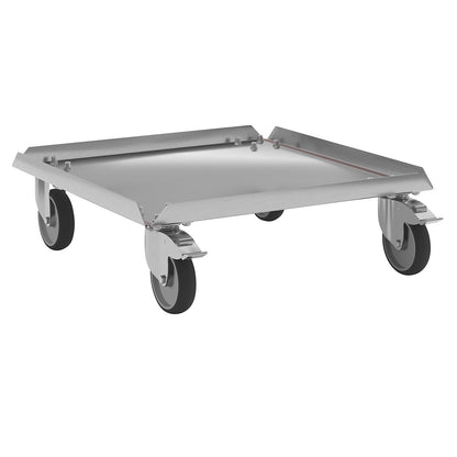 Stainless steel wheel set, for 500 x 500 mm tool cupboard, accessories.