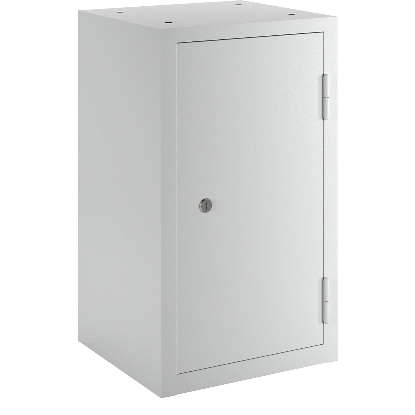 Wall mounted cupboard for the workshop, HxWxD 600 x 350 x 320 mm, solid panel doors, light grey RAL 7035.
