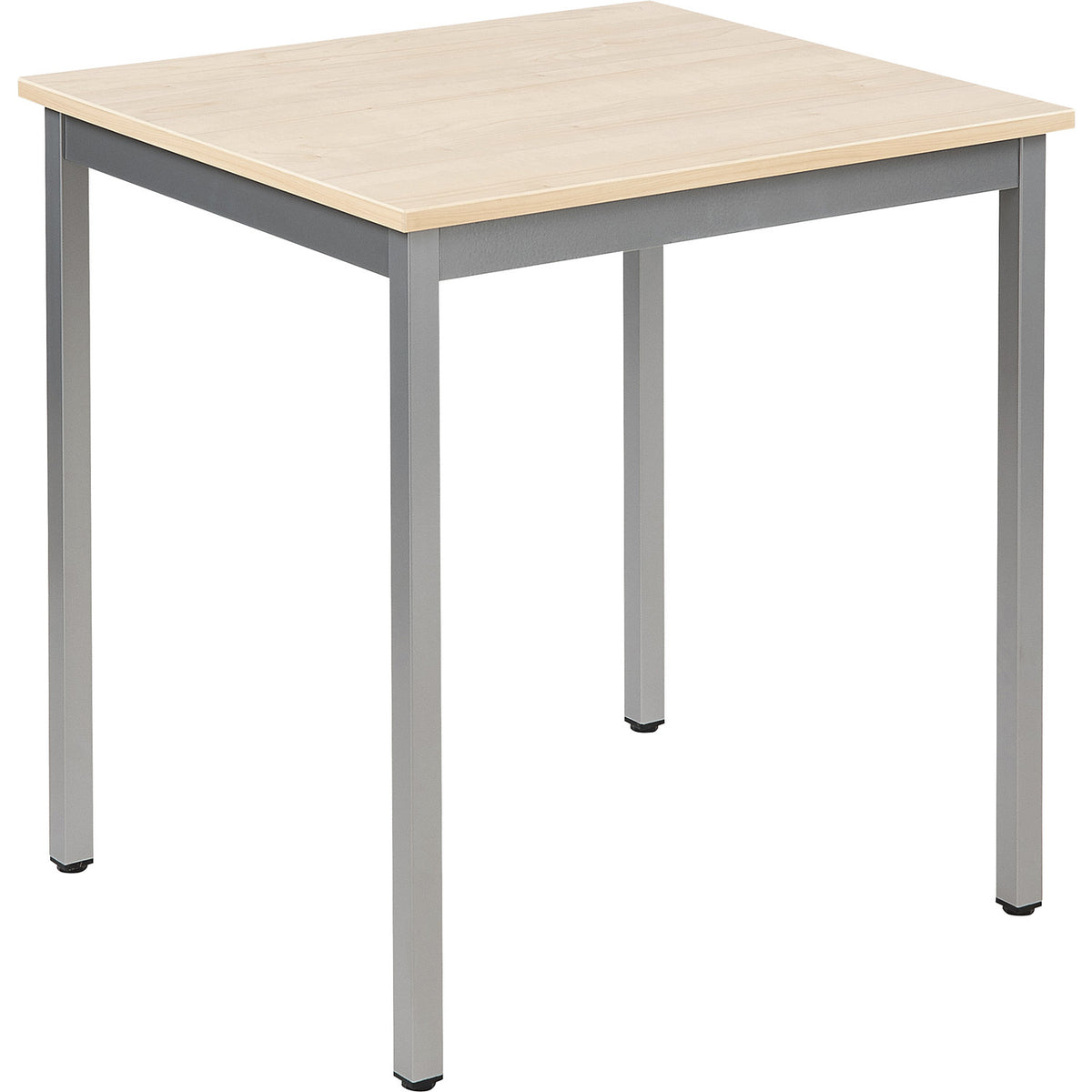 Multipurpose table, rectangular, HxWxD 740 x 700 x 600 mm, maple finish top, white aluminium frame.