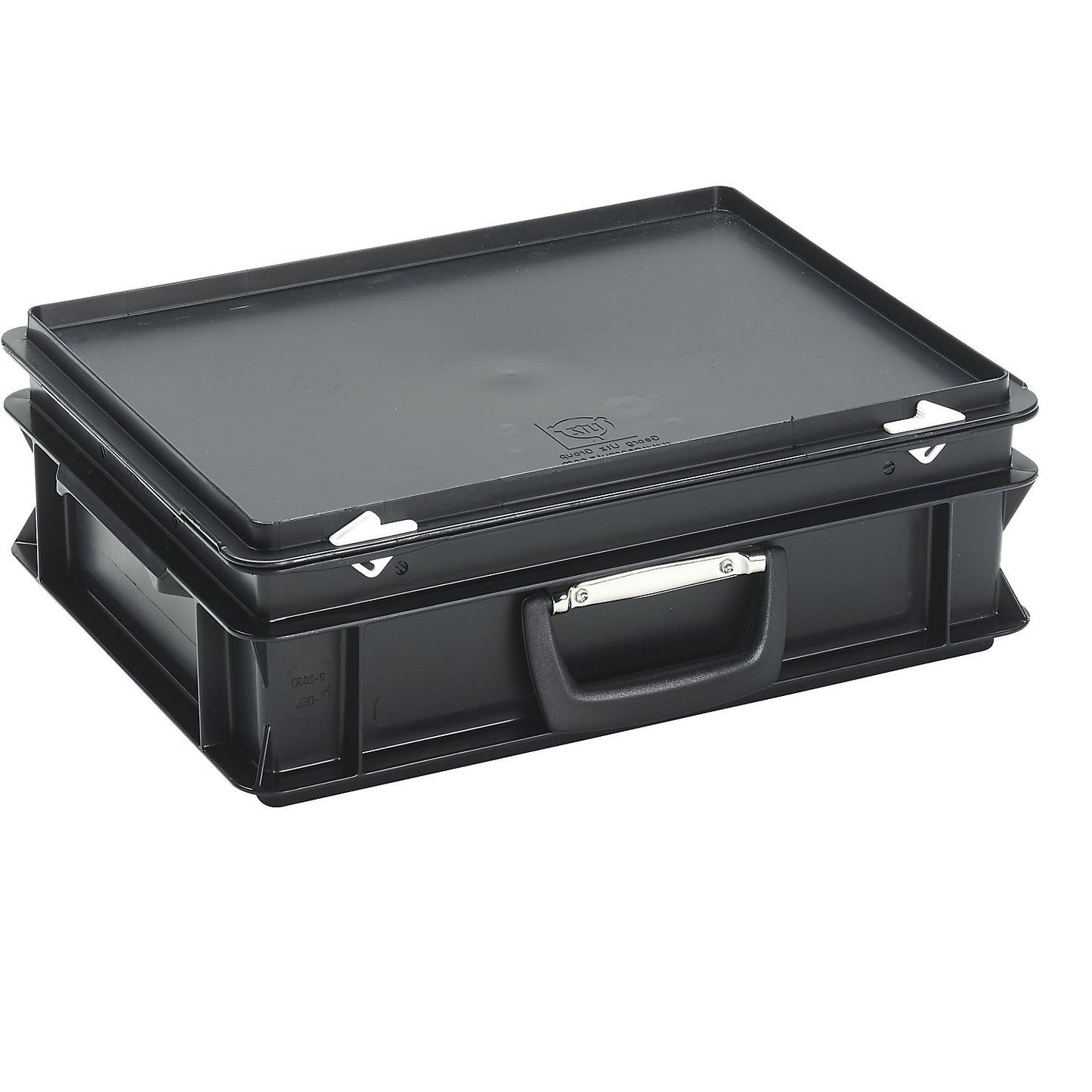 ESD plastic case, capacity 10 l, external dimensions LxWxH 400 x 300 x 130 mm, 1+ items.