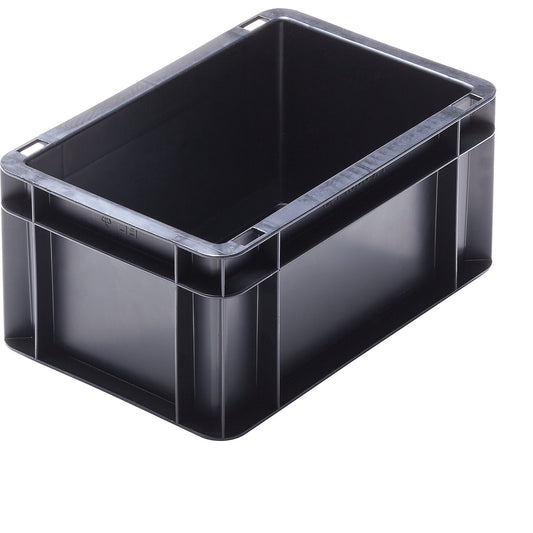 ESD stacking container made of polypropylene, external LxWxH 300 x 200 x 145 mm, capacity 5.5 l, pack of 8.