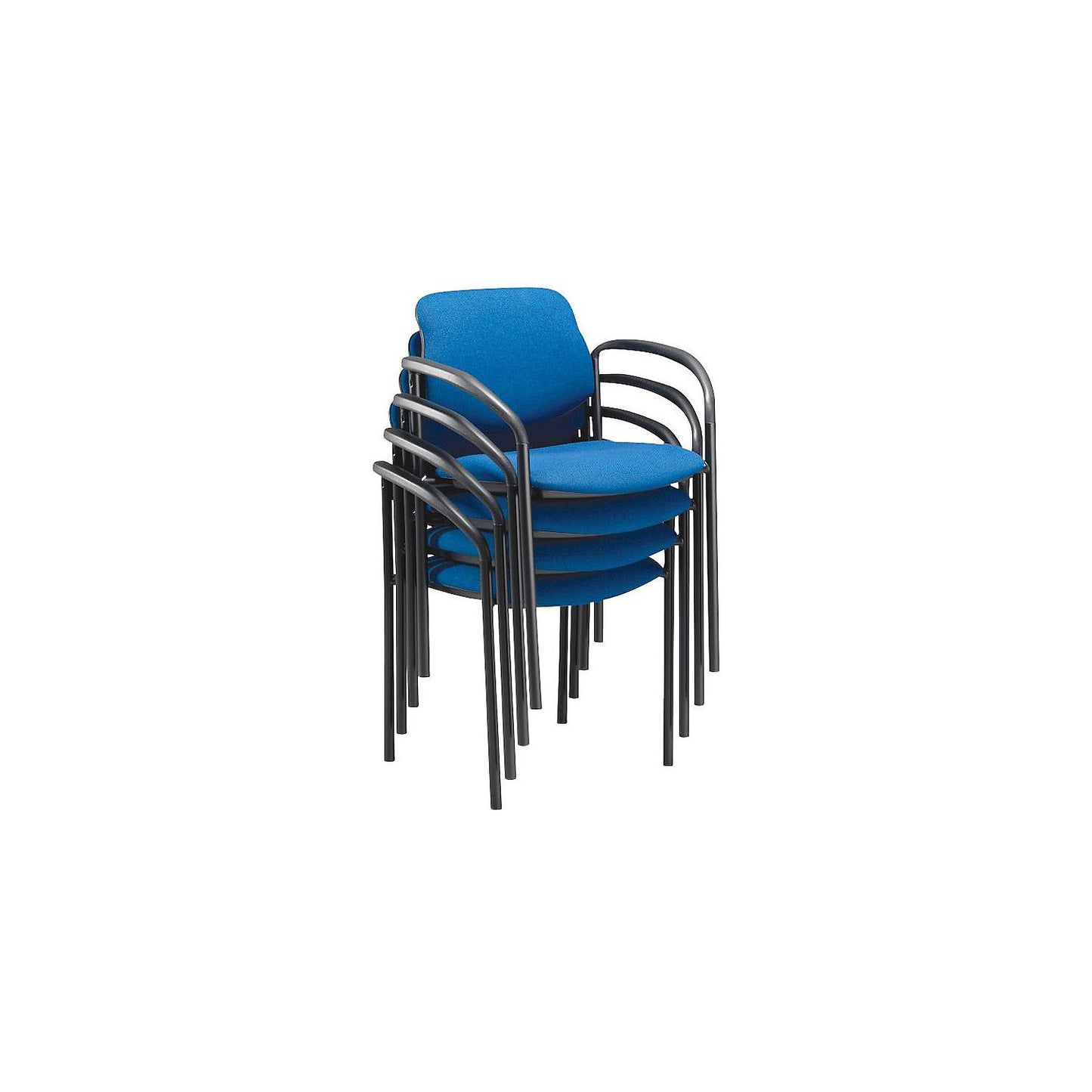 Carsten conference chair, stackable, pack of 4, blue/black.