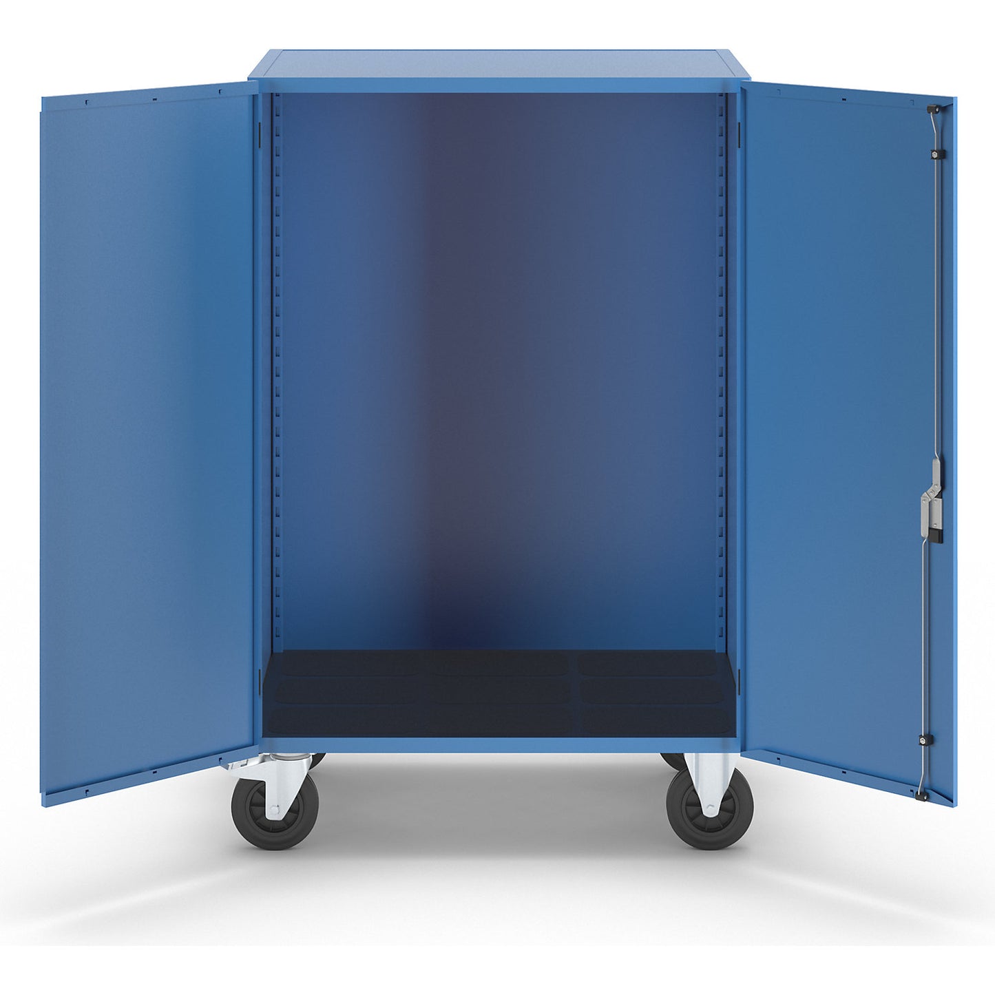 Cupboard trolley, with double doors, lockable, without shelves.