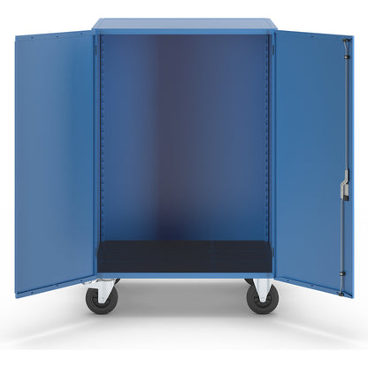 Cupboard trolley, with double doors, lockable, without shelves.