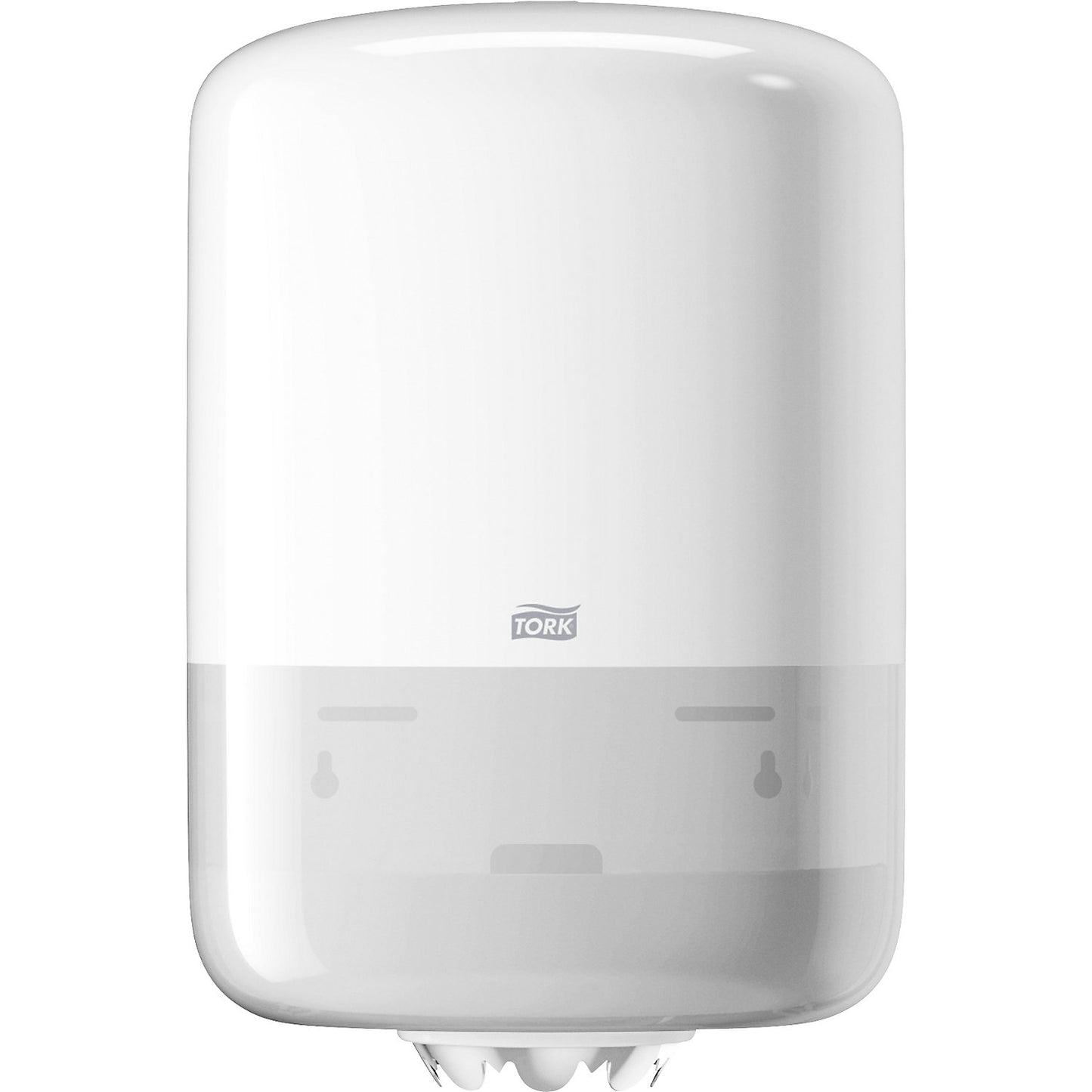 Hand towel and wiping cloth dispenser, centerfeed, HxWxD 360 x 239 x 227 mm, plastic, white.