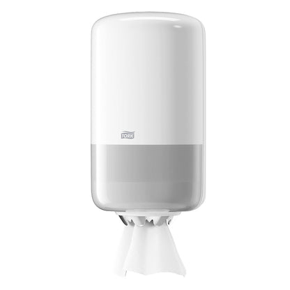 Hand towel and wiping cloth dispenser, centerfeed, mini, HxWxD 321 x 174 x 165 mm, plastic, white.