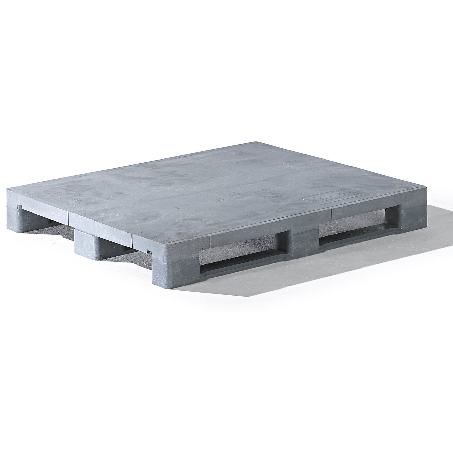 Plastic runner pallet, LxW 1200 x 1000 mm, grey.