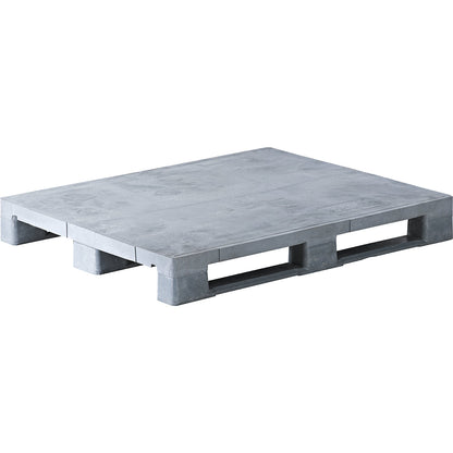 Plastic runner pallet, LxW 1200 x 1000 mm, grey.