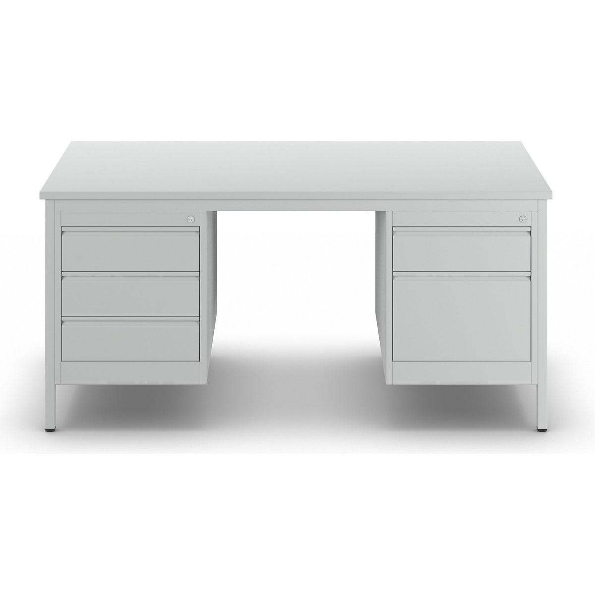 Foreman's desk, light grey, drawers 4 x 140 mm, 1 x 280 mm, WxD 1600 x 800 mm.