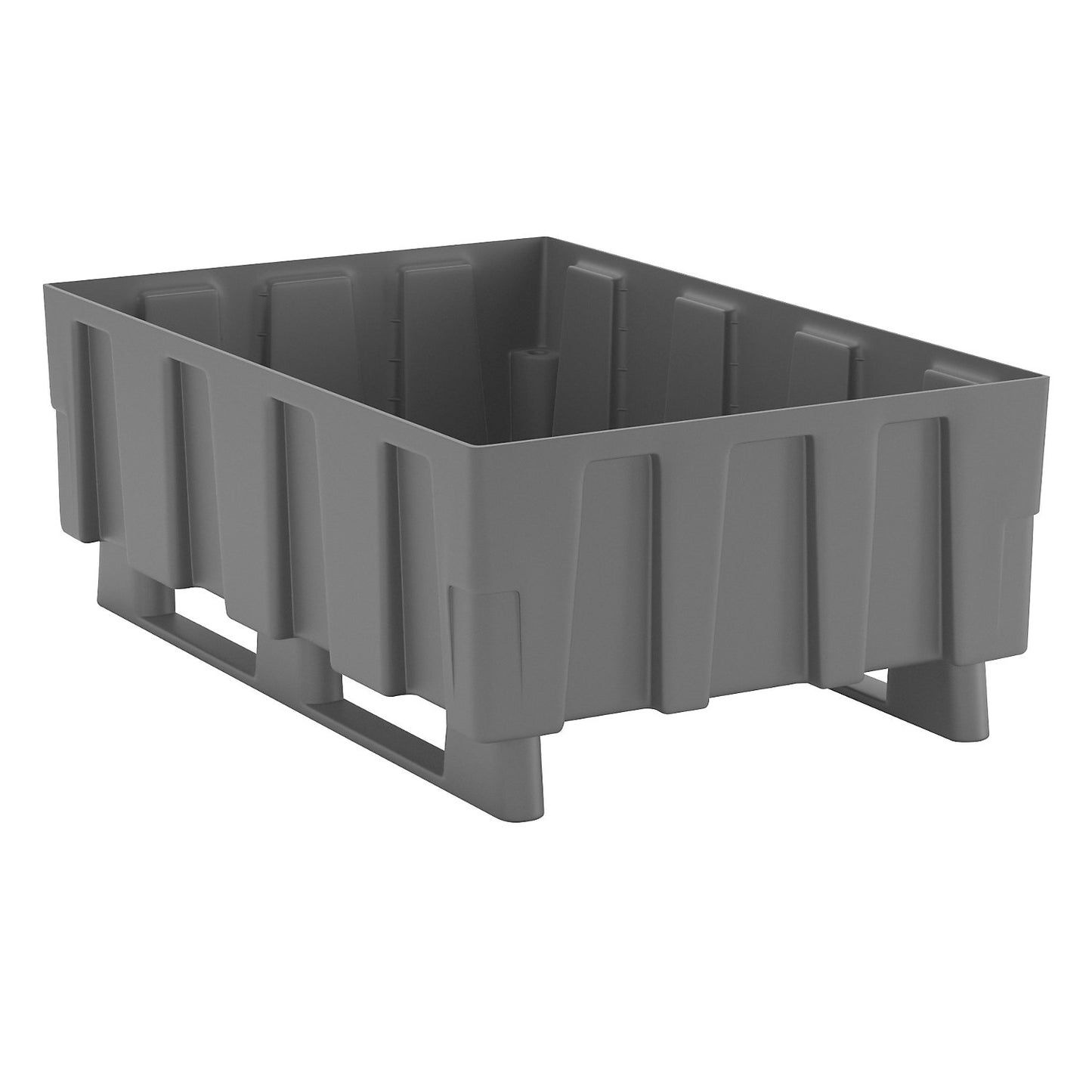 PE sump tray for 200 l drums, with runners, sump capacity 250 l, without grate.