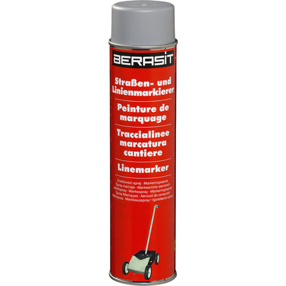 Paint marking cart BASIC, set with 1 yellow paint can and 12 additional paint cans, grey.
