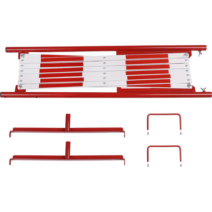 , with 2 support feet, red / white, max. length 3600 mm.