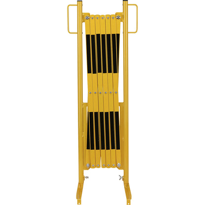 Expanding barrier, with 2 support feet, yellow / black, max. length 3600 mm.