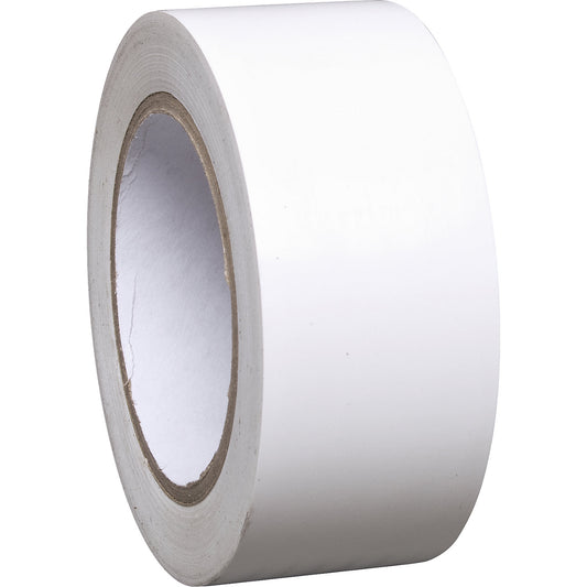 Floor marking tape made of vinyl, single colour, width 50 mm, white, pack of 16 rolls.