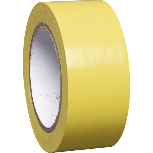 Floor marking tape made of vinyl, single colour, width 50 mm, yellow, pack of 8 rolls.