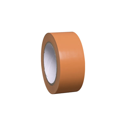 Floor marking tape made of vinyl, single colour, width 50 mm, orange, pack of 16 rolls.