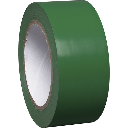 Floor marking tape made of vinyl, single colour, width 50 mm, green, pack of 8 rolls.