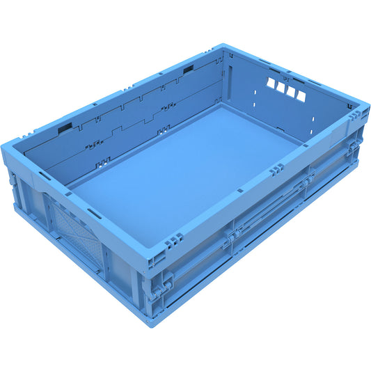 Polypropylene folding box, capacity 33 l, blue.
