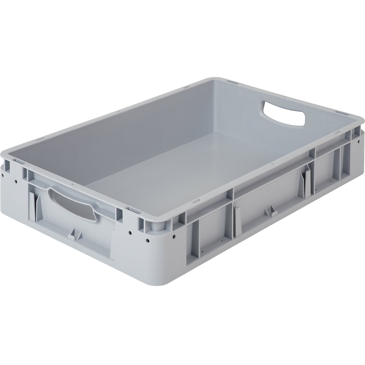Industrial container, capacity 20 l, LxWxH 600 x 400 x 120 mm, pack of 5, grey.