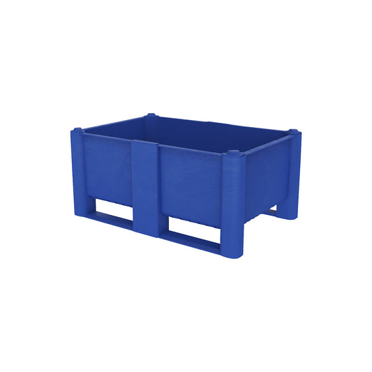 Polyethylene pallet box, capacity 320 l, model with 2 runners.