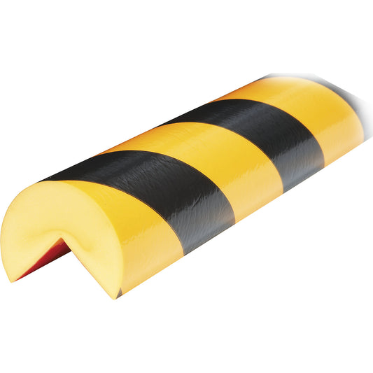 Knuffi® corner protection, type A+, 1 m piece, black / yellow.
