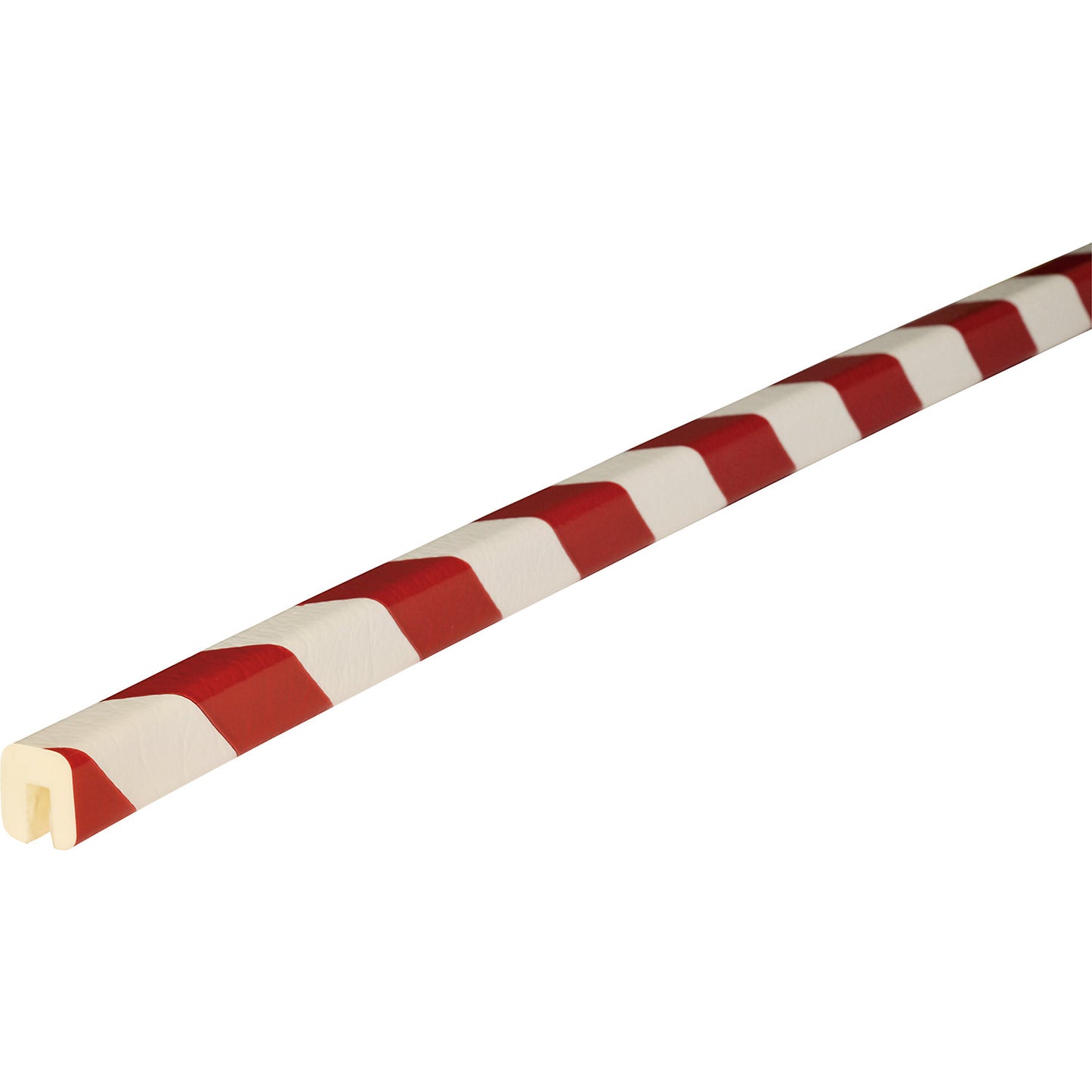 Knuffi® edge protection, type G, 1 x 5 m roll, red / white.