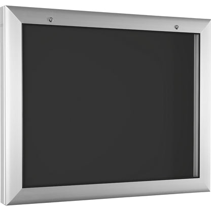 Display case for indoor and outdoor use, landscape format, for A1, door opens downwards 180°.