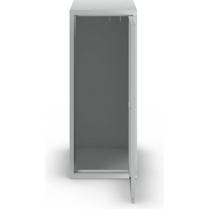 Amsterdam combination compartment locker, single module, light grey, width 400 mm, cylinder lock.