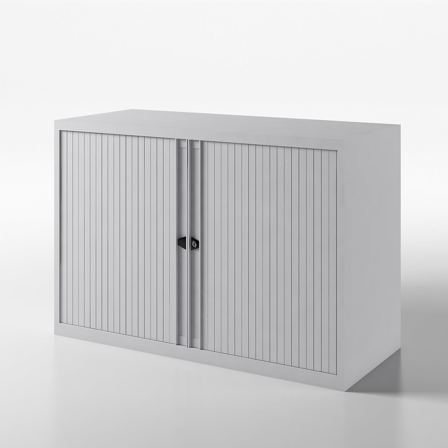 EURO roller shutter cupboard, width 1000 mm, 1 shelf, light grey.