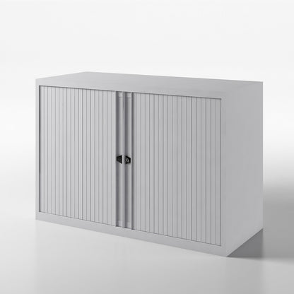 EURO roller shutter cupboard, width 1000 mm, 1 shelf, light grey.