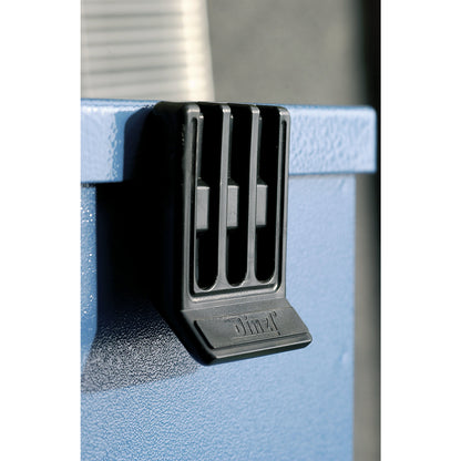 Small parts case made of sheet steel, empty (without modular bins), HxLxW 118 x 472 x 340 mm.