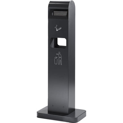 Combination ashtray, capacity 8 l, WxHxD 405 x 1045 x 260 mm, charcoal.