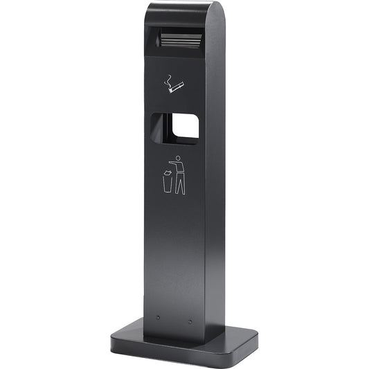 Combination ashtray, capacity 8 l, WxHxD 405 x 1045 x 260 mm, charcoal.