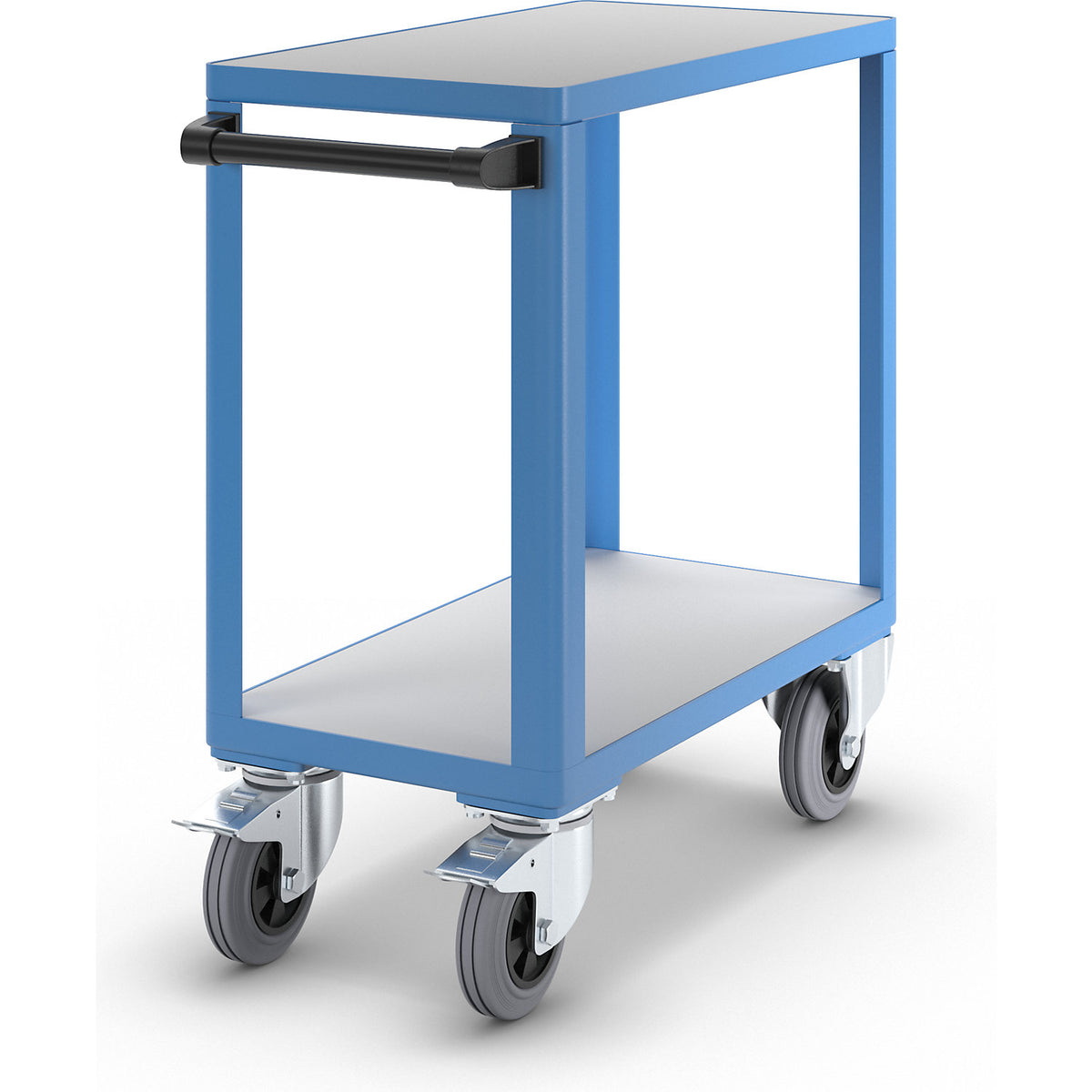Industrial table trolley, shelf LxW 750 x 400 mm, light blue RAL 5012.