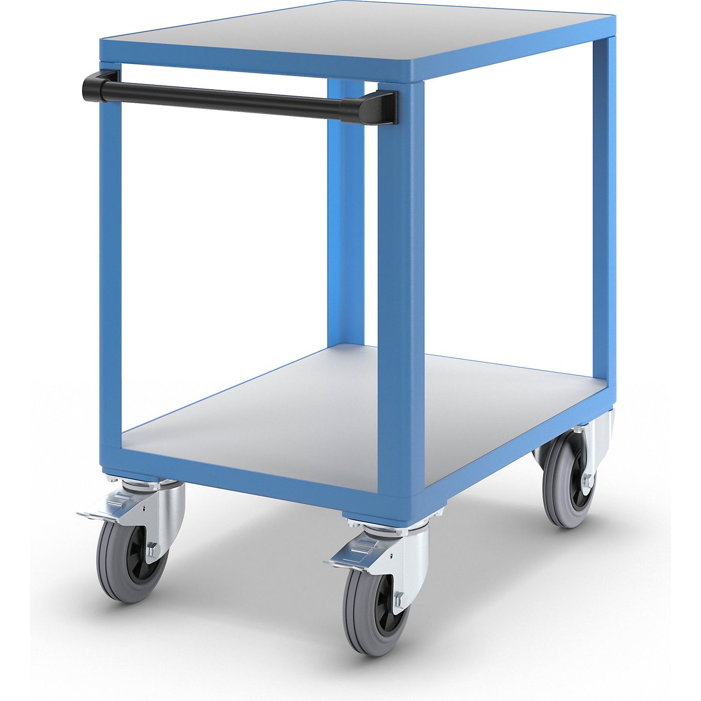 Industrial table trolley, shelf LxW 750 x 550 mm, light blue RAL 5012.
