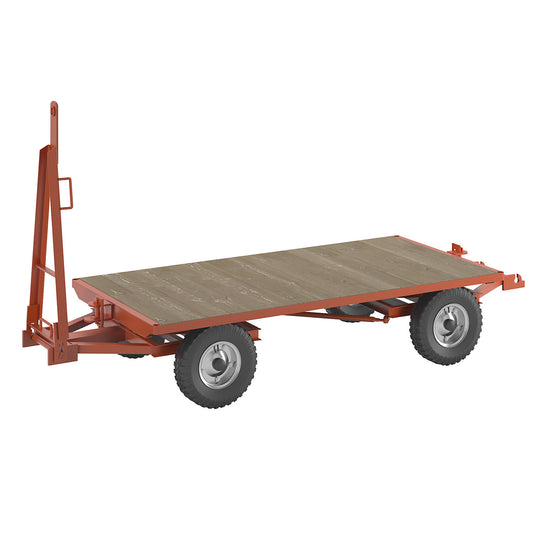 Trailer, 4-wheel double turntable steering, max. load 3 t, platform 2.0 x 1.0 m, pneumatic tyres.