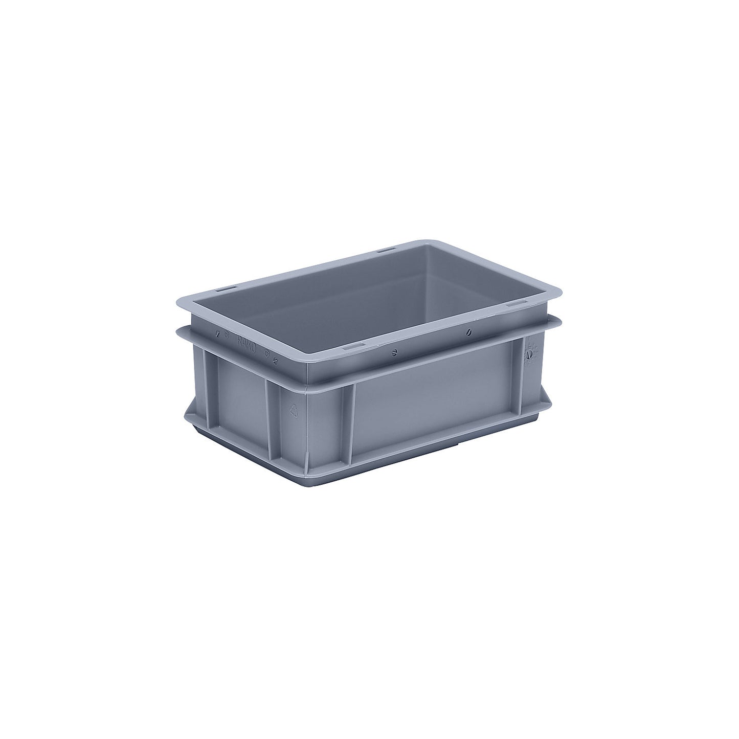 Euro stacking container made of polypropylene (PP), max. load 20 kg, silver grey, capacity 5 l, external height 120 mm, pack of 10.