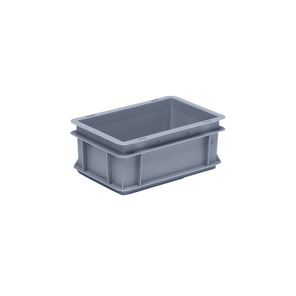 Euro stacking container made of polypropylene (PP), max. load 20 kg, silver grey, capacity 5 l, external height 120 mm, pack of 10.