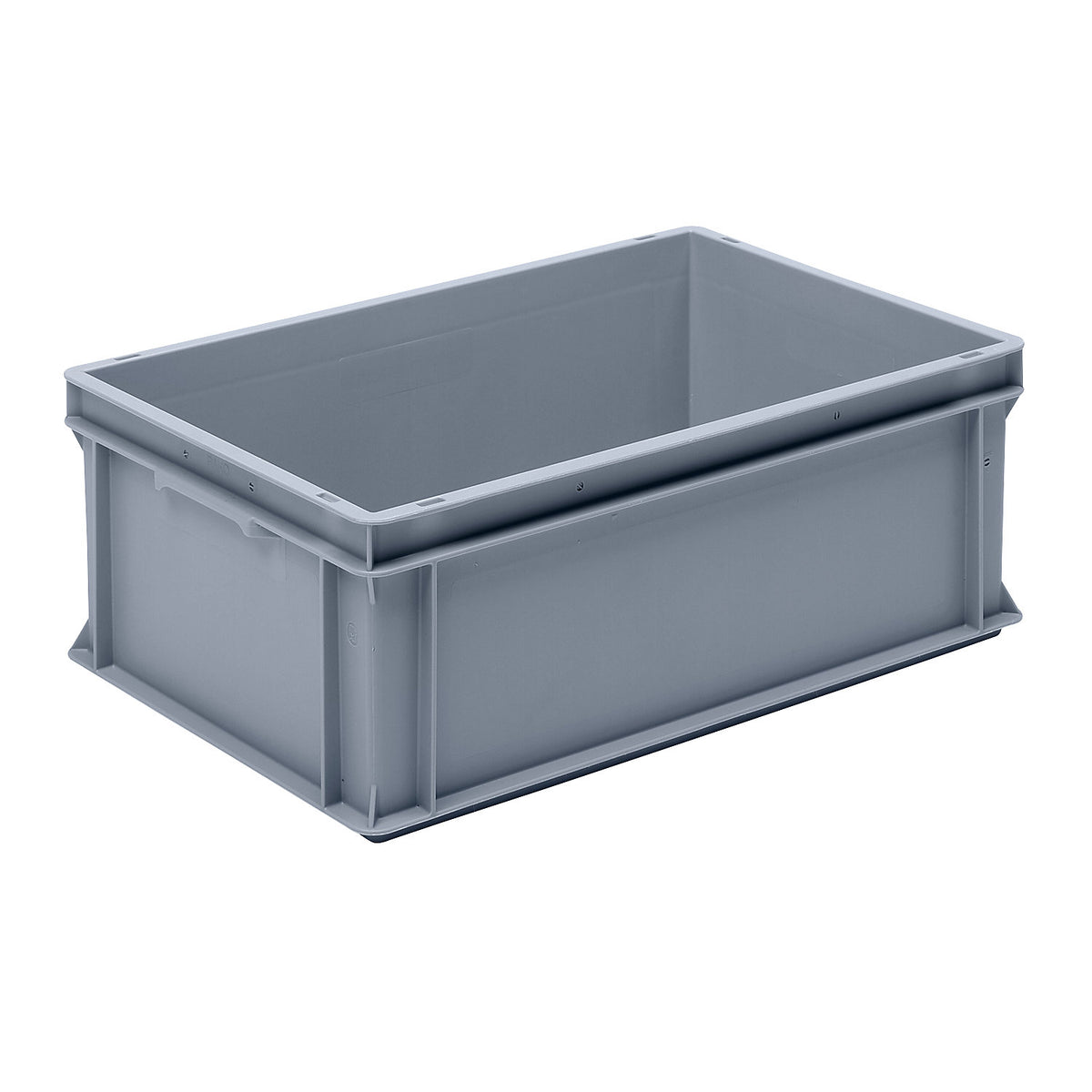 Euro stacking container made of polypropylene (PP), max. load 20 kg, silver grey, capacity 40 l, external height 220 mm, pack of 3.
