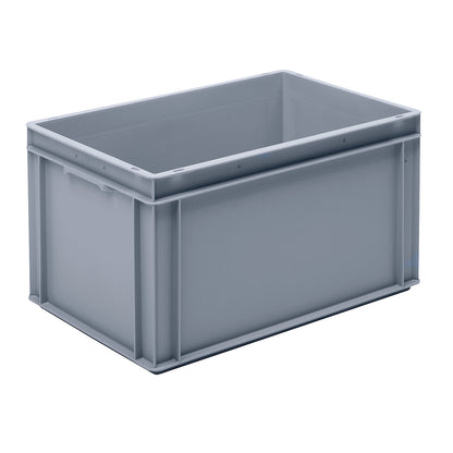Euro stacking container made of polypropylene (PP), max. load 20 kg, silver grey, capacity 60 l, external height 325 mm, pack of 2.