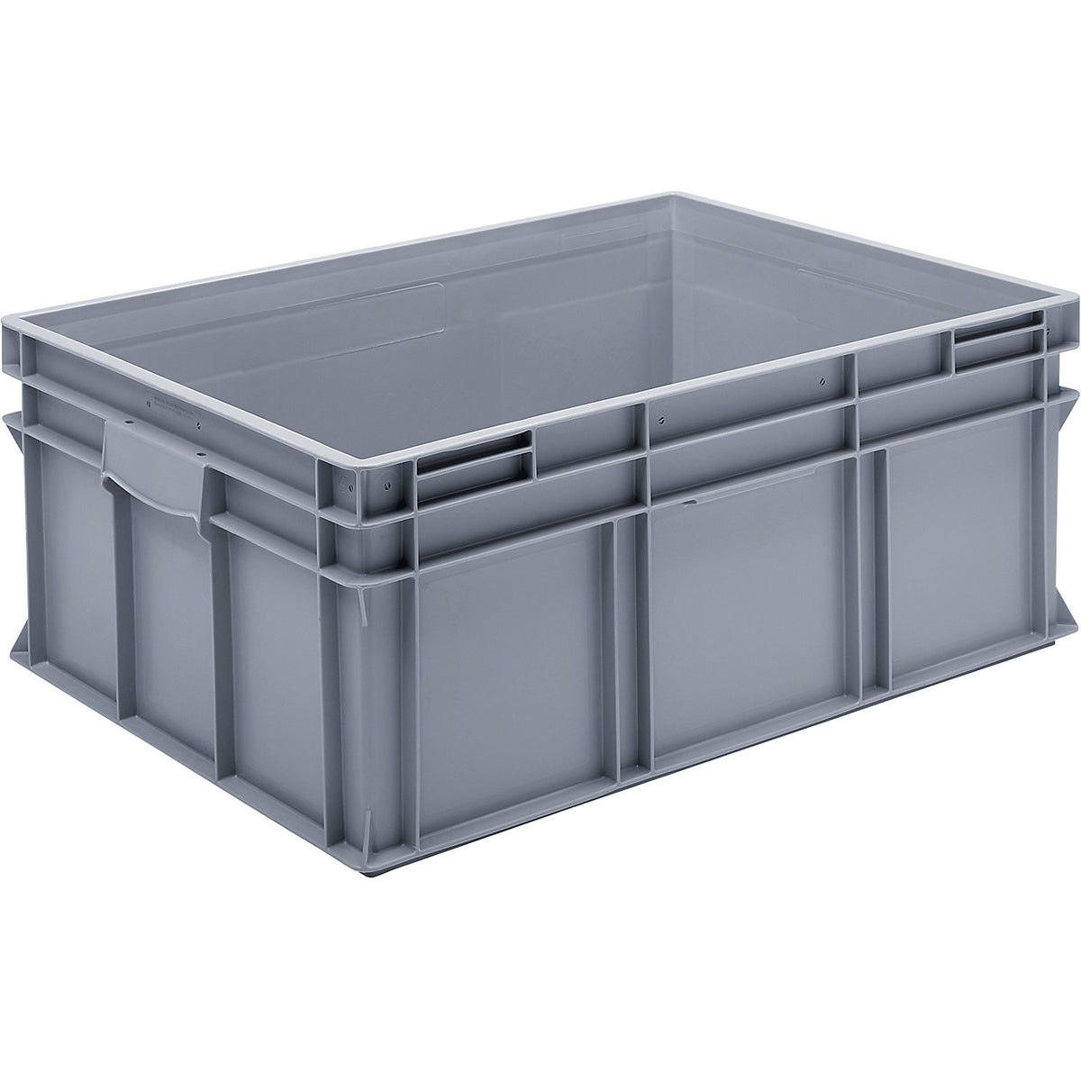 Euro stacking container made of polypropylene (PP), max. load 20 kg, silver grey, capacity 134 l, external height 320 mm, pack of 1.