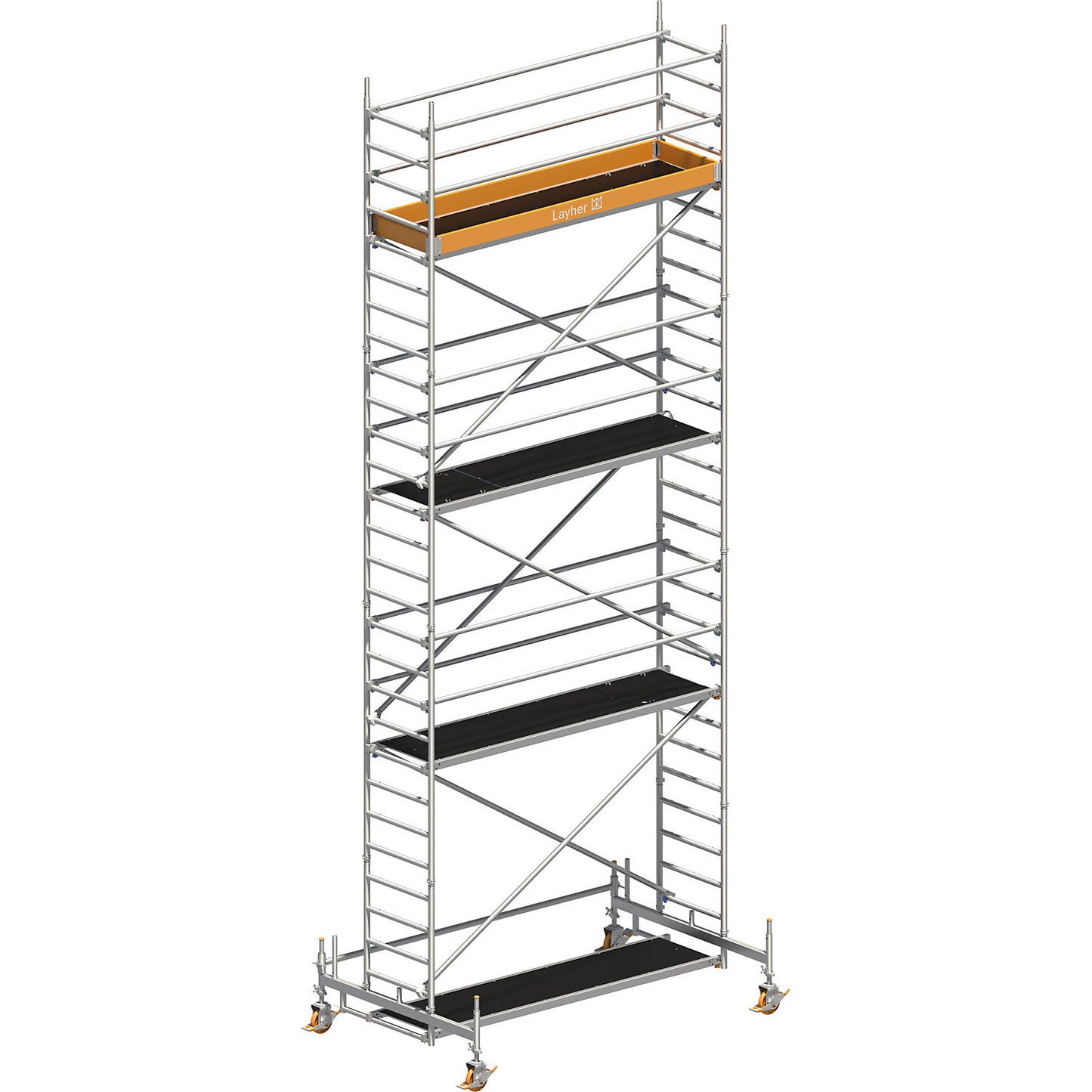 Universal mobile access tower, standard model, scaffolding height 7.58 m.