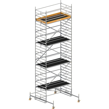 Universal mobile access tower, wide model, scaffolding height 8.61 m.
